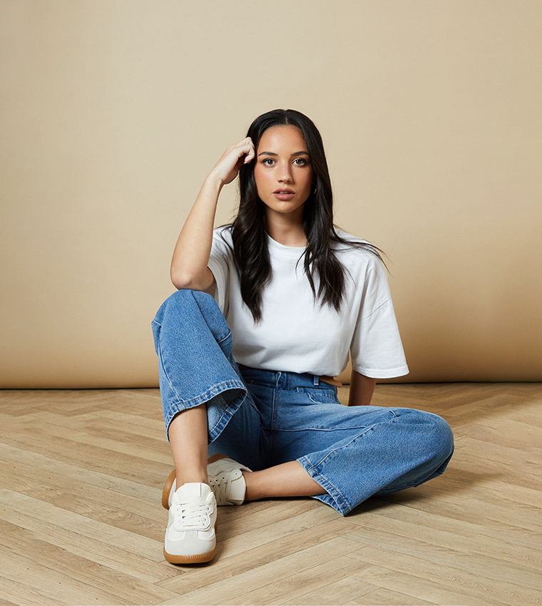 Delcie Suede Side Stripe Lace-Up Sneakers