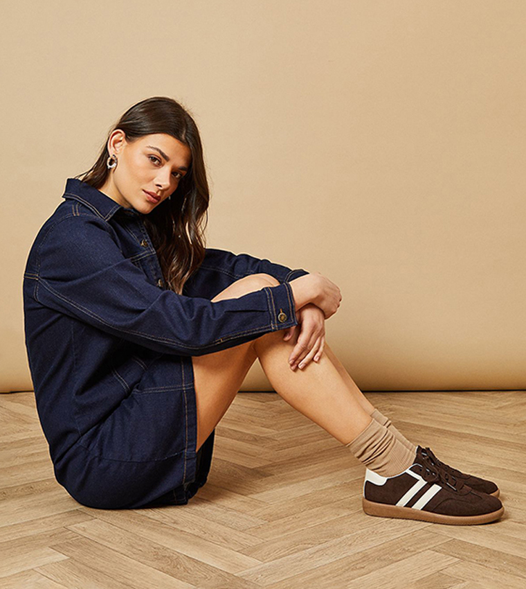 Anjali Faux Suede Lace-Up Sneakers