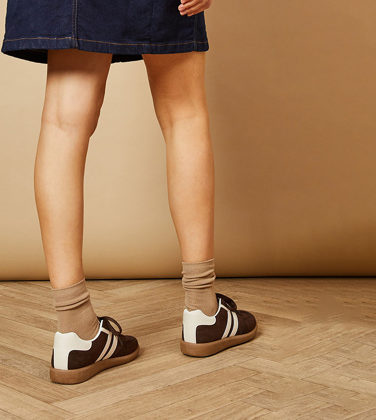 Anjali Faux Suede Lace-Up Sneakers