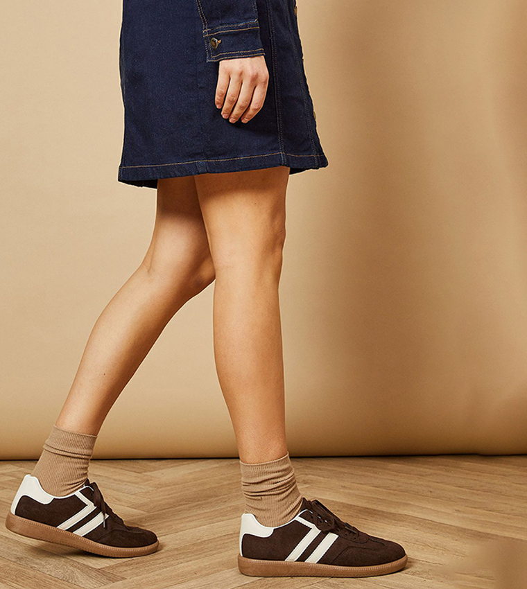 Anjali Faux Suede Lace-Up Sneakers