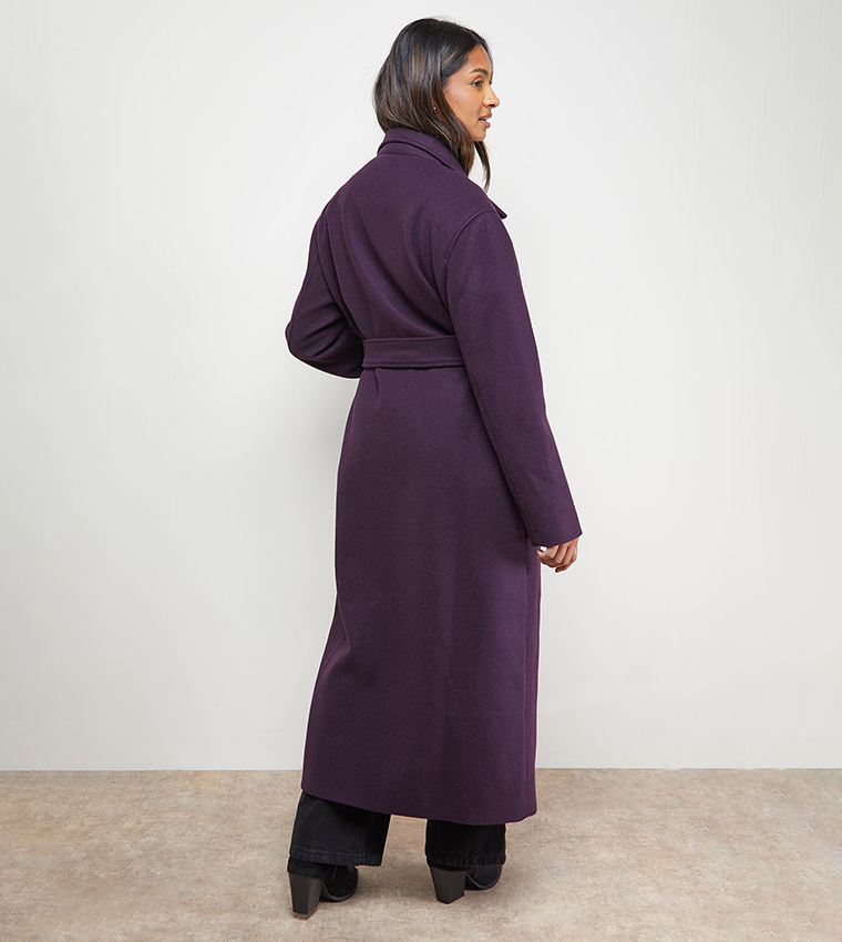 Tie Belt Detail Long Sleeves Coat