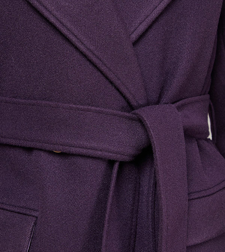 Tie Belt Detail Long Sleeves Coat