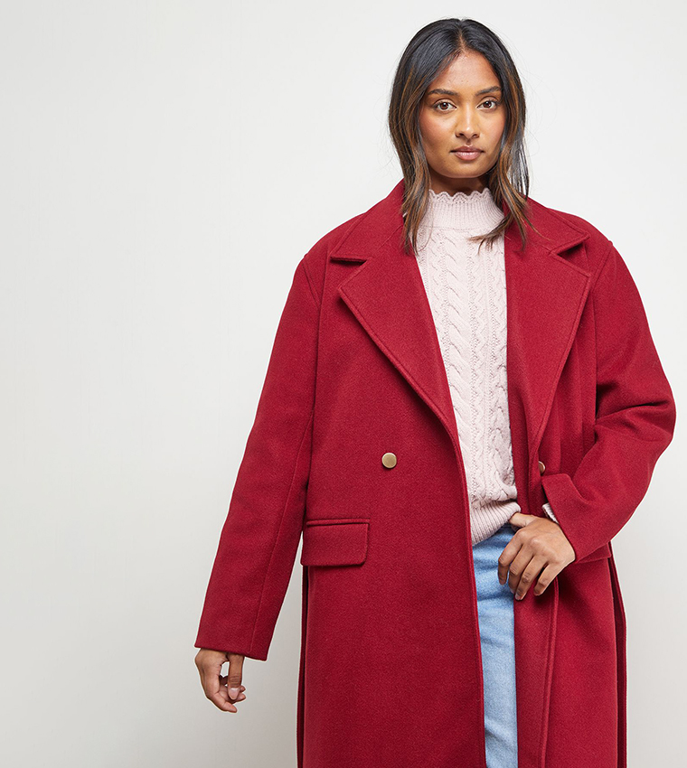 Tie Belt Detail Long Sleeves Coat