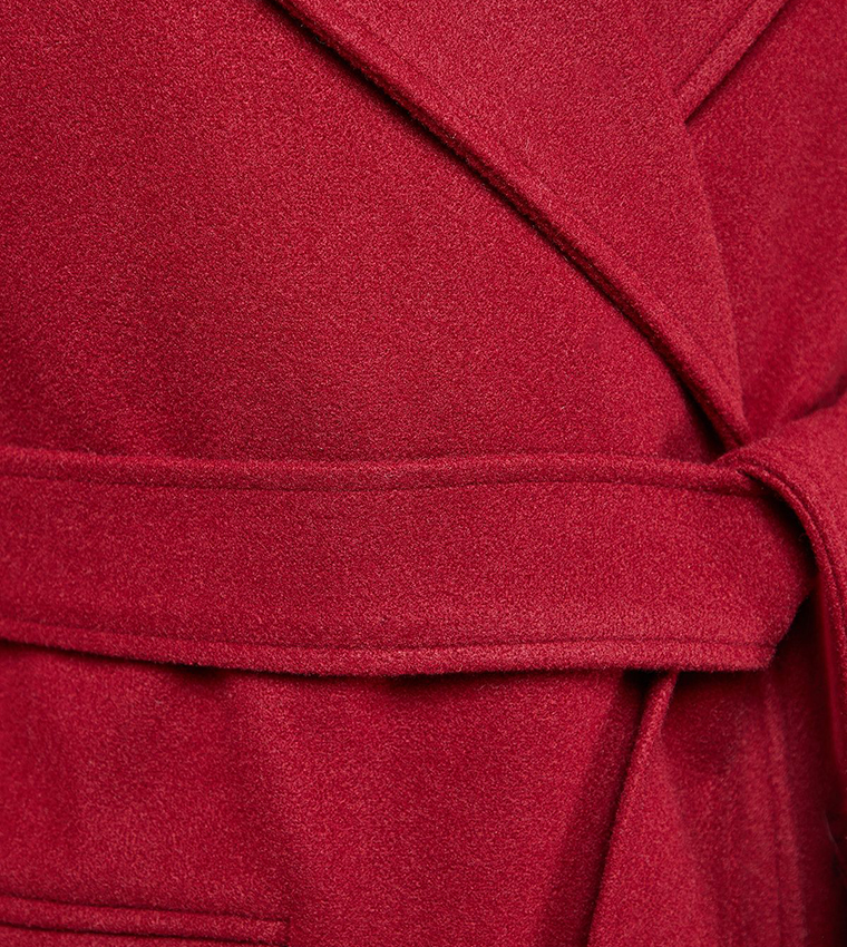 Tie Belt Detail Long Sleeves Coat