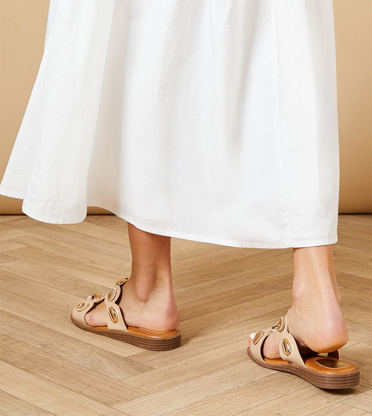 صندل جلد صناعي بشريط 