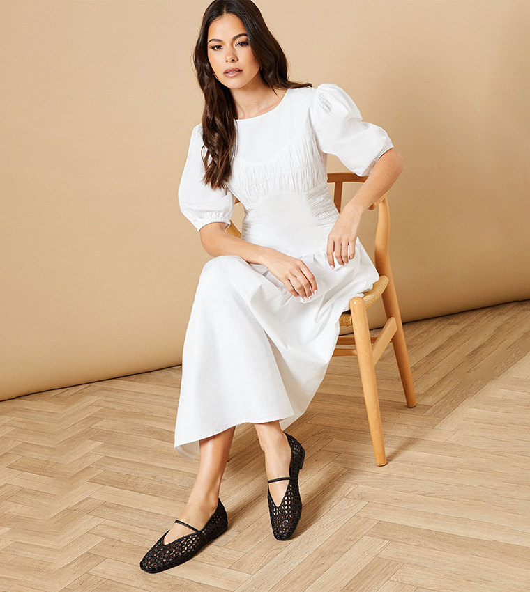 Lacey Open Weave Mary Jane Shoes