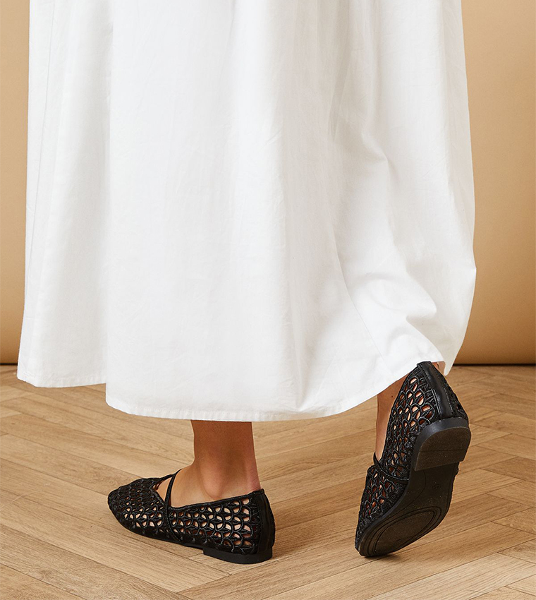 Lacey Open Weave Mary Jane Shoes