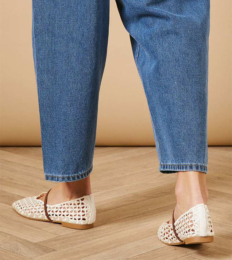 Lacey Open Weave Mary Jane Shoes
