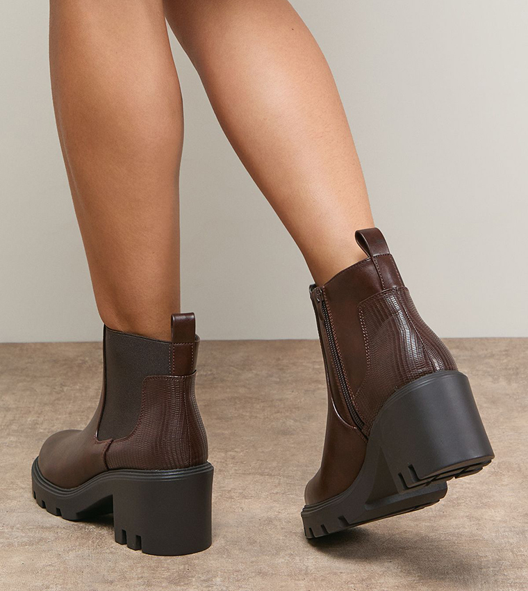 بوت تشيلسي جلد صناعي سميك 