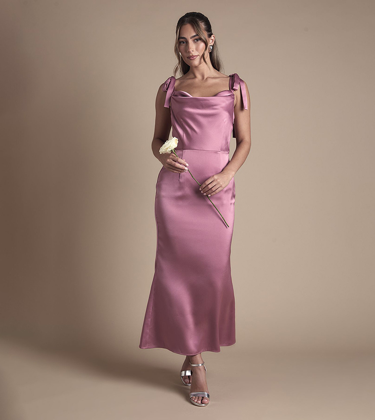 midi sage green dress for wedding Lia Floral Midi Dress in Sage