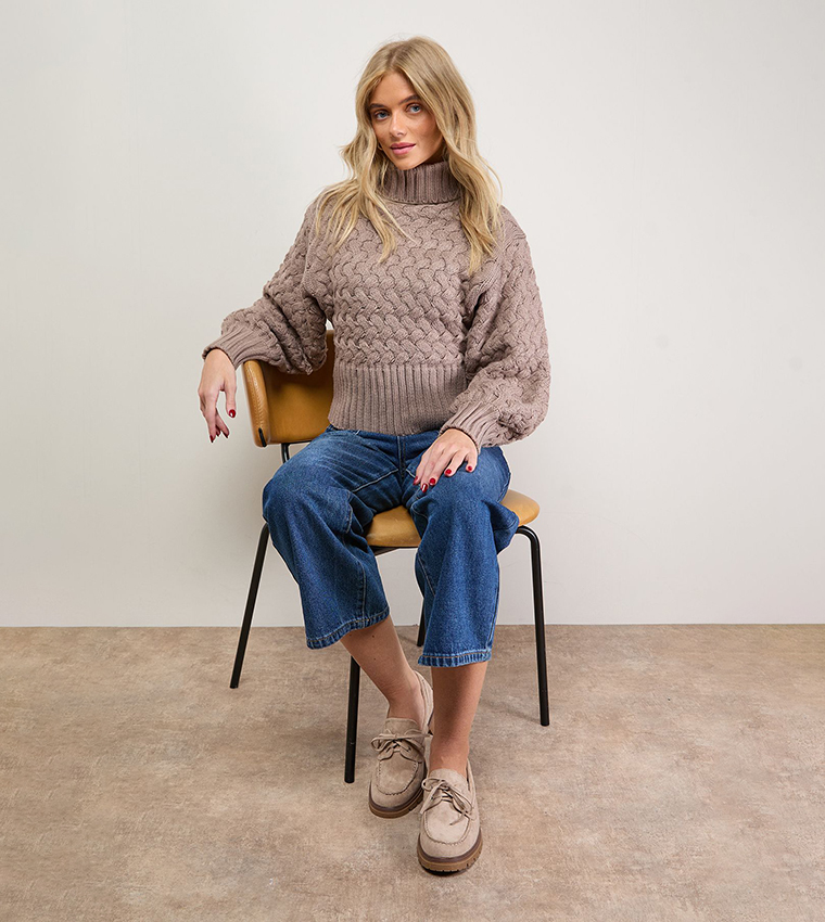 Claire Faux Suede Chunky Boat Shoes