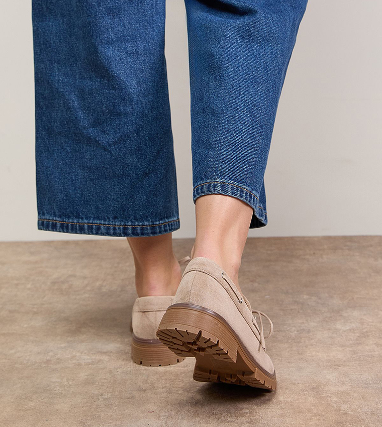 Claire Faux Suede Chunky Boat Shoes