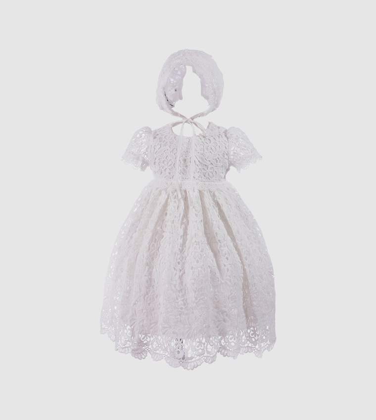 Angel's Embrace Party Dress with Cap