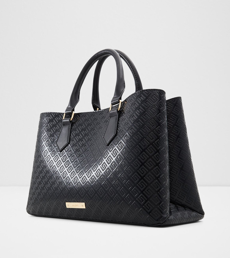 Embossed tote bag top