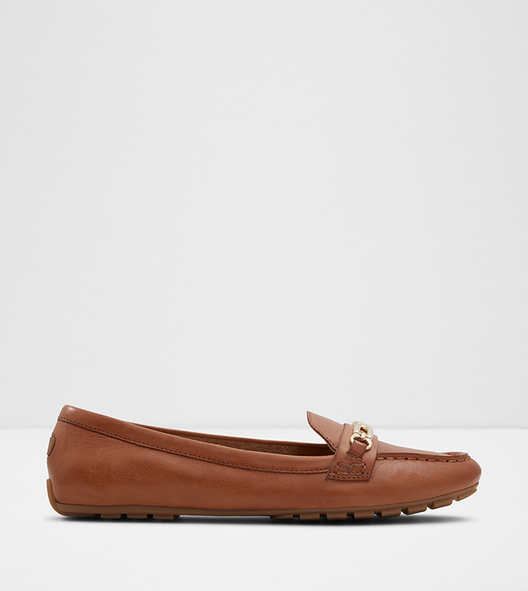 Buy Aldo BAGDISH Metal Accent Loafers In Brown 6thStreet Saudi Arabia