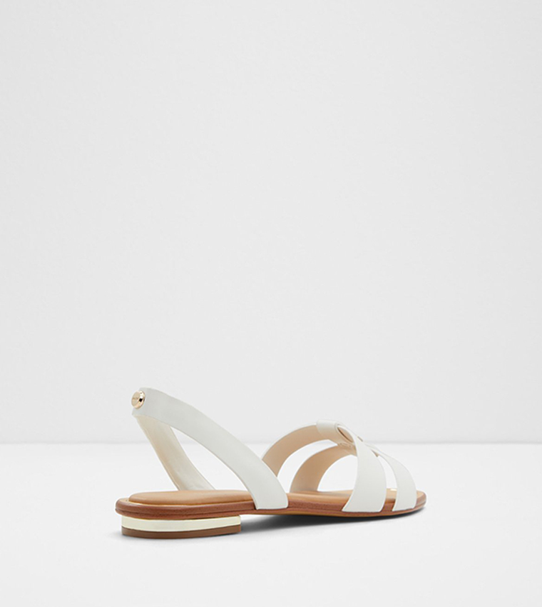 BALERA Textured Slingback Flat Sandals