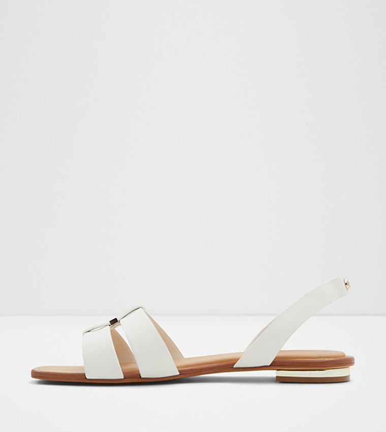 BALERA Textured Slingback Flat Sandals