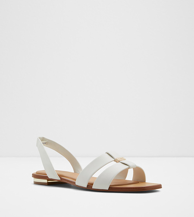 BALERA Textured Slingback Flat Sandals