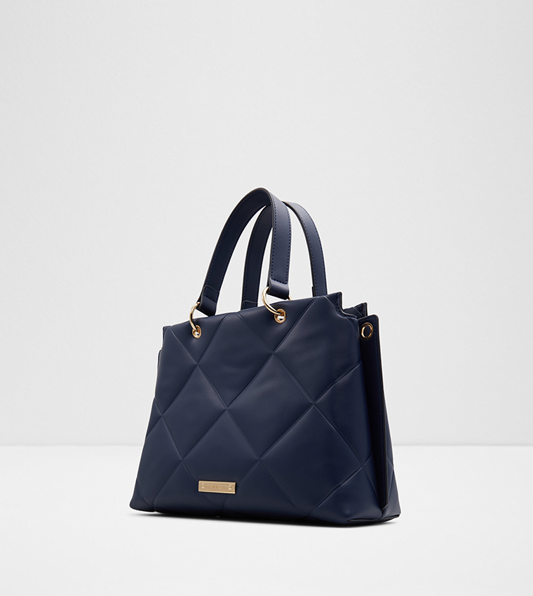 Quilted satchel bag with chain on sale