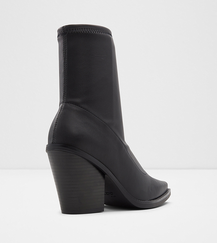 Bamboo black booties hotsell