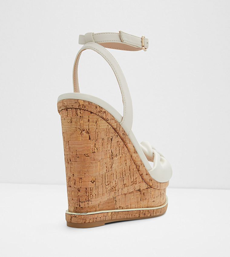 Buy Aldo BARYKIN Ankle Strap Wedges In White 6thStreet Oman