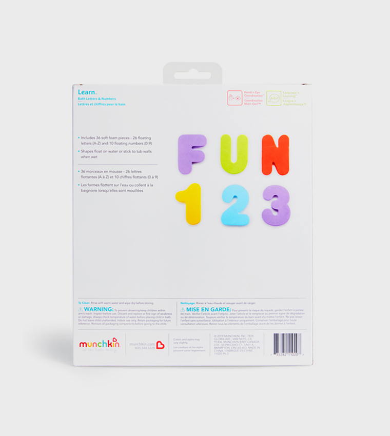 Buy Munchkin Learn Bath Letters Numbers Brights 36 Count In Multiple Colors 6thStreet UAE