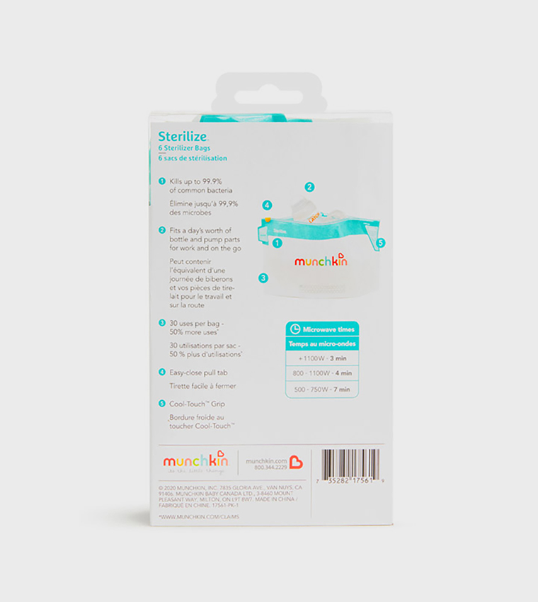6-Pack Jumbo Microwave Sterilizer Bags