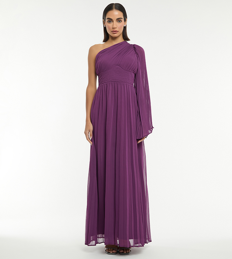 strapless open back dress Women's Pleated Maxi Satin Dress Xs / Black