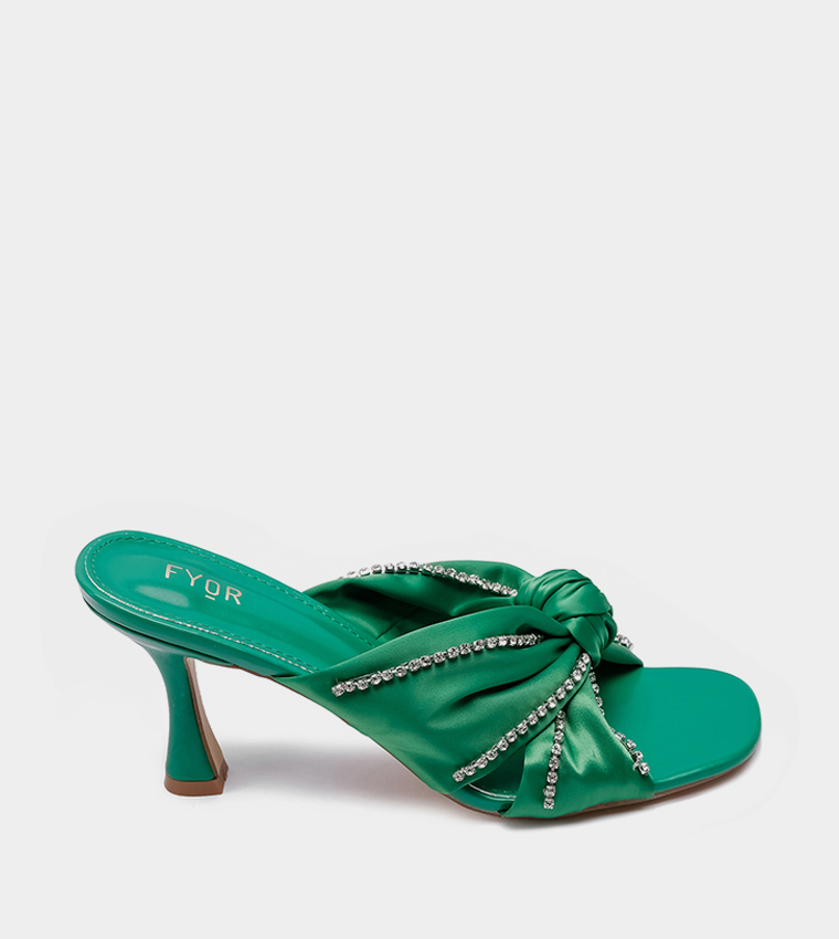 Embellished Open Toe Heel Sandals