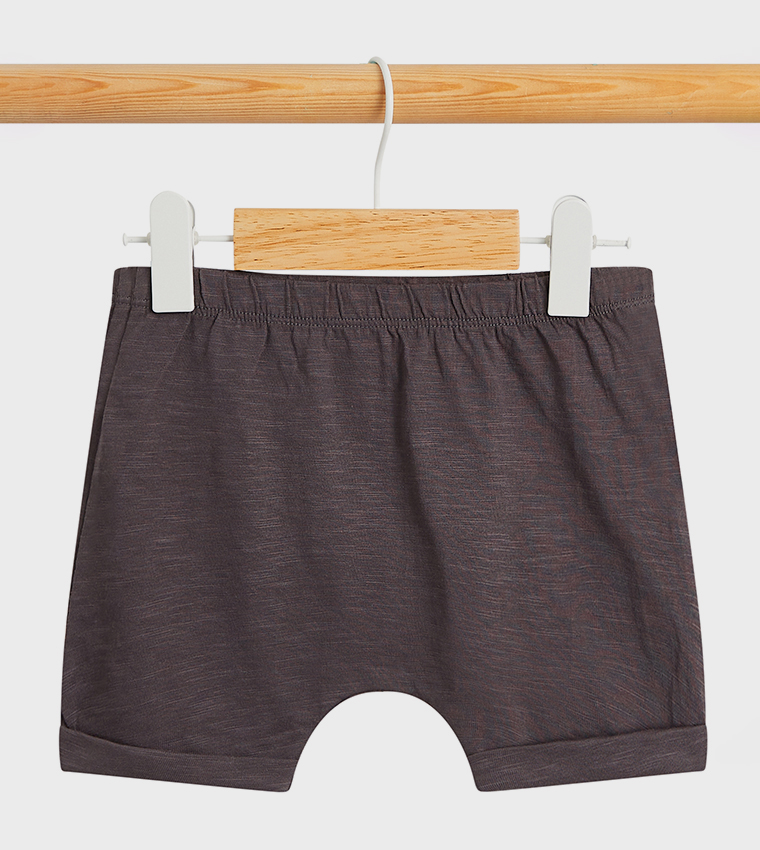 Embroidered Crew Neck Shorts Set