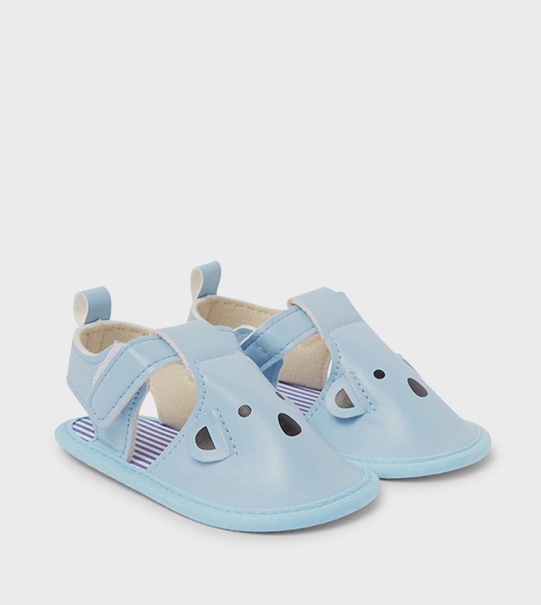 Appliqued Velcro Flat Shoes