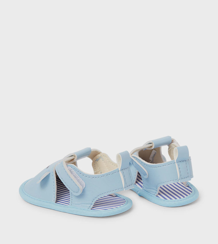 Appliqued Velcro Flat Shoes