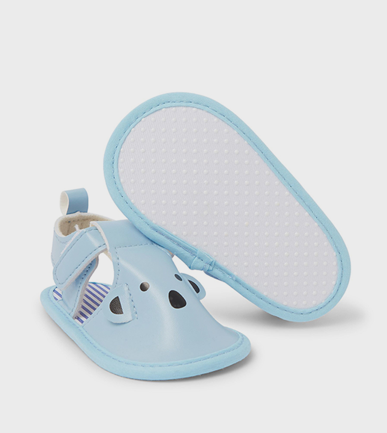 Appliqued Velcro Flat Shoes