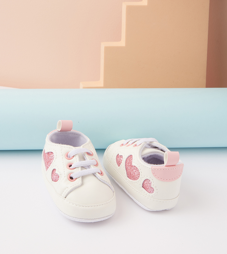 Glitter Soft Sole Lace-Up Shoes
