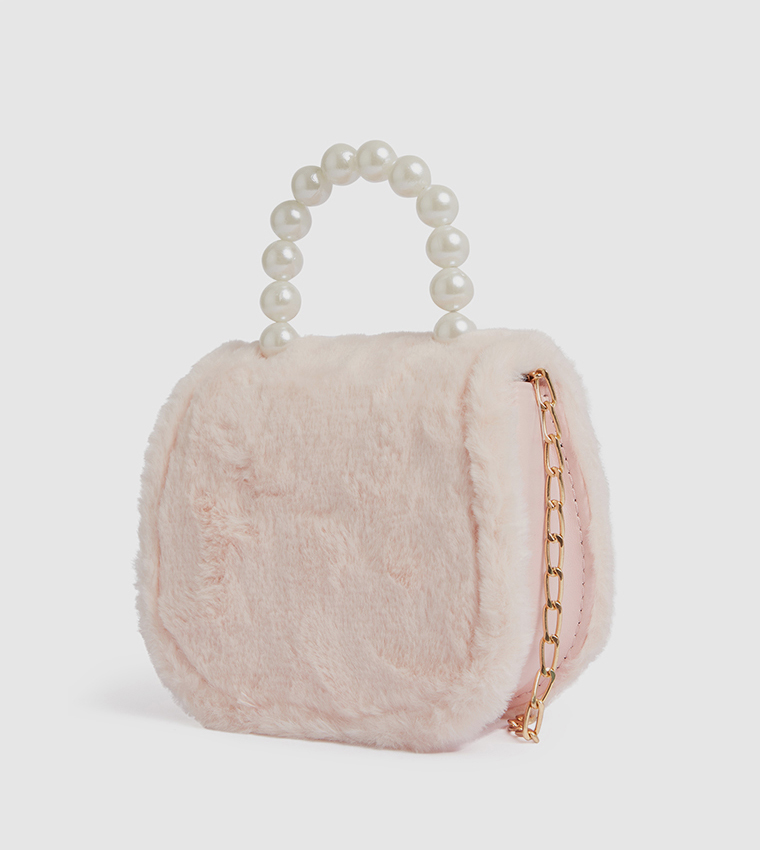 Appliqued Flap Top Handle Bag
