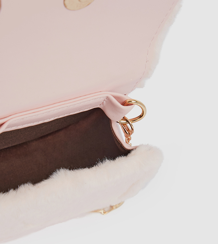 Appliqued Flap Top Handle Bag