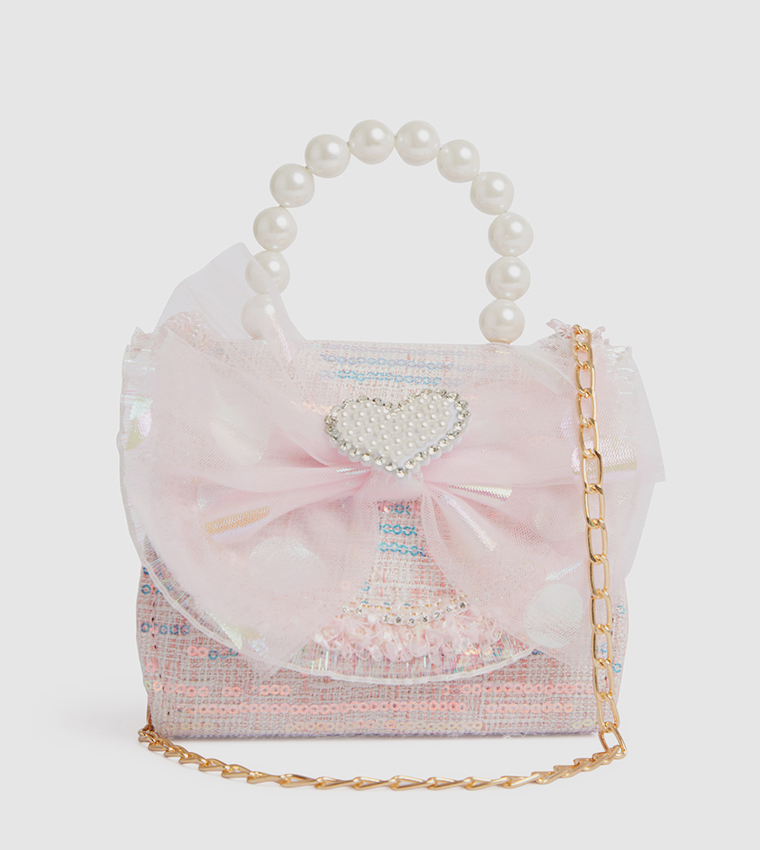 Bow Detail Flap Crossbody Bag