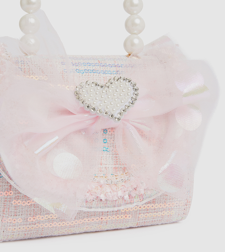 Bow Detail Flap Crossbody Bag