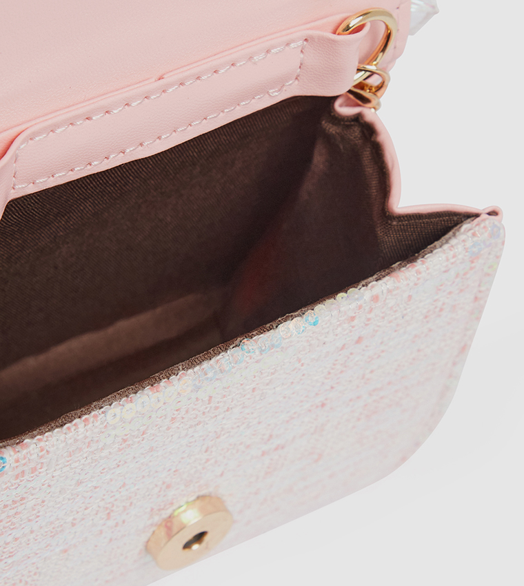 Bow Detail Flap Crossbody Bag