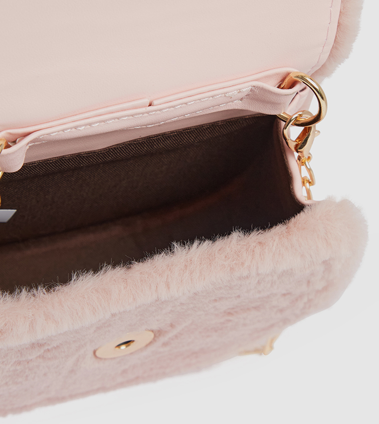 Appliqued Flap Top Handle Bag
