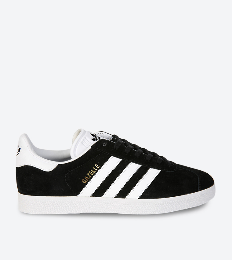 Mens adidas black gazelle trainers shop