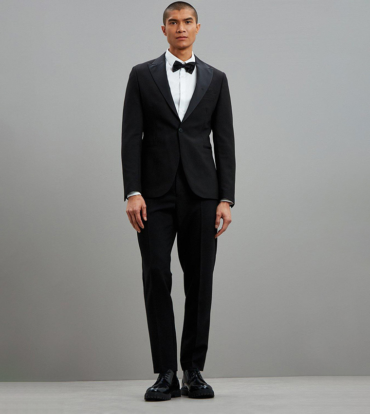 Buy Burton Super Skinny Fit Black Tuxedo Blazer In Black 6thStreet Kuwait