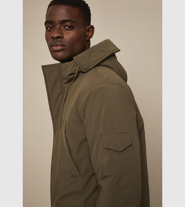 Buy Burton Hooded Wadded Parka Coat In Khaki 6thStreet Qatar
