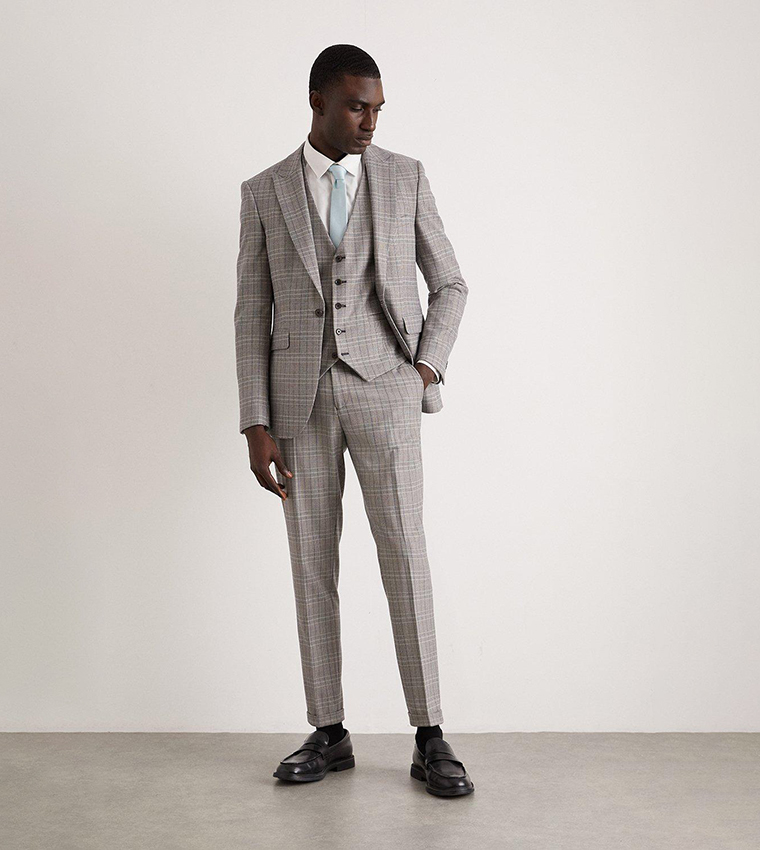 Skinny fit grey blazer outlet