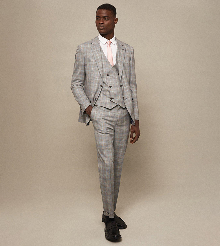 Burtons grey best sale blazer