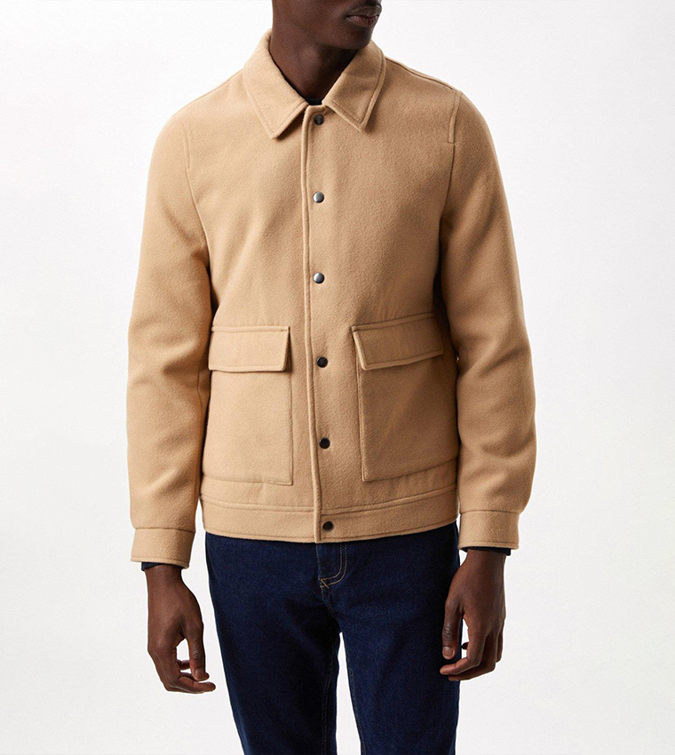 Buy Burton Faux Wool Shacket In Beige 6thStreet Bahrain