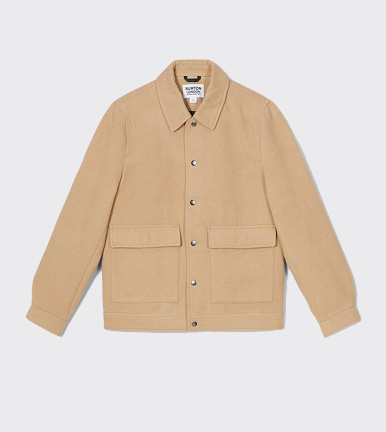 Buy Burton Faux Wool Shacket In Beige 6thStreet Bahrain