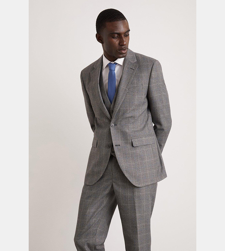 Light grey check blazer on sale