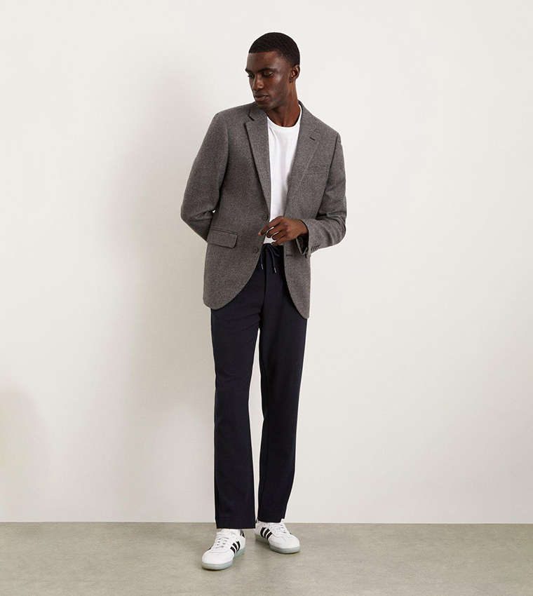 Buy Burton Skinny Fit Grey Texture Micro Blazer In Grey 6thStreet Kuwait