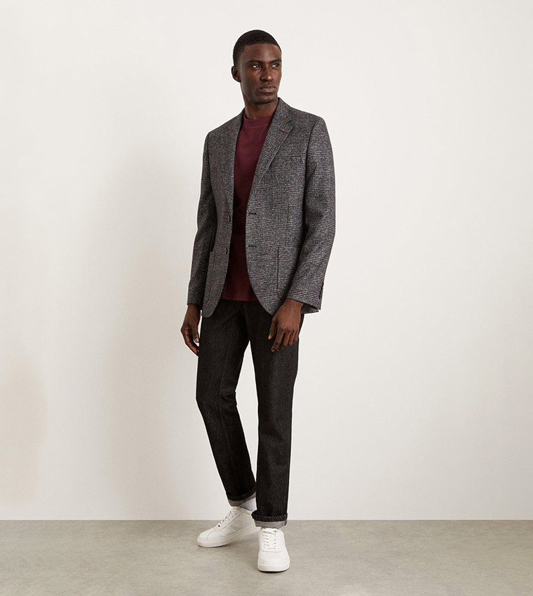 Charcoal wool blazer online